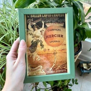 Vintage Gaspar Camps “Champagne Mercier Epernay” Framed Illustration Art